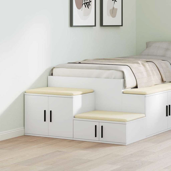 Dulap de depozitare 2 pcs Alb 108 x 41 x 40 cm Lemn compozit - WALTI WALTI