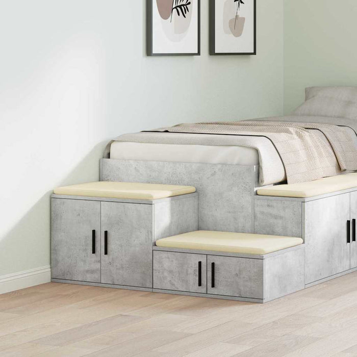 Dulap de depozitare 2 pcs Gri din beton 108 x 41 x 40 cm - WALTI WALTI