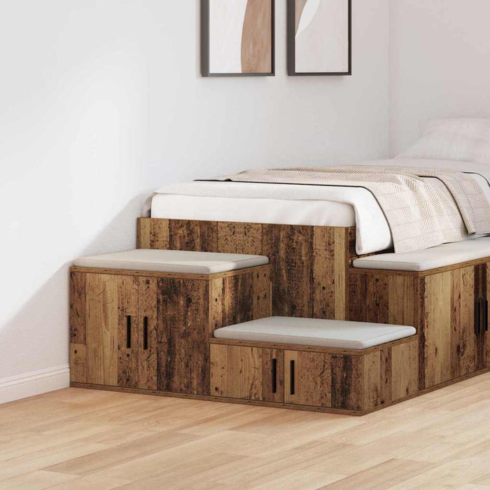 Dulap de depozitare 2 pcs Lemn vechi 108 x 41 x 40 cm - WALTI WALTI