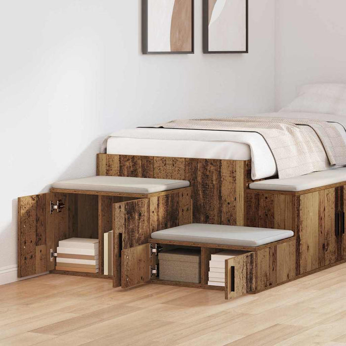 Dulap de depozitare 2 pcs Lemn vechi 108 x 41 x 40 cm - WALTI WALTI