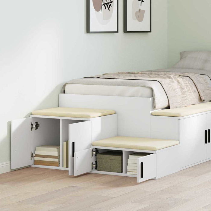 Dulap de depozitare 2 pcs Alb 103 x 41 x 40 cm Lemn compozit - WALTI WALTI