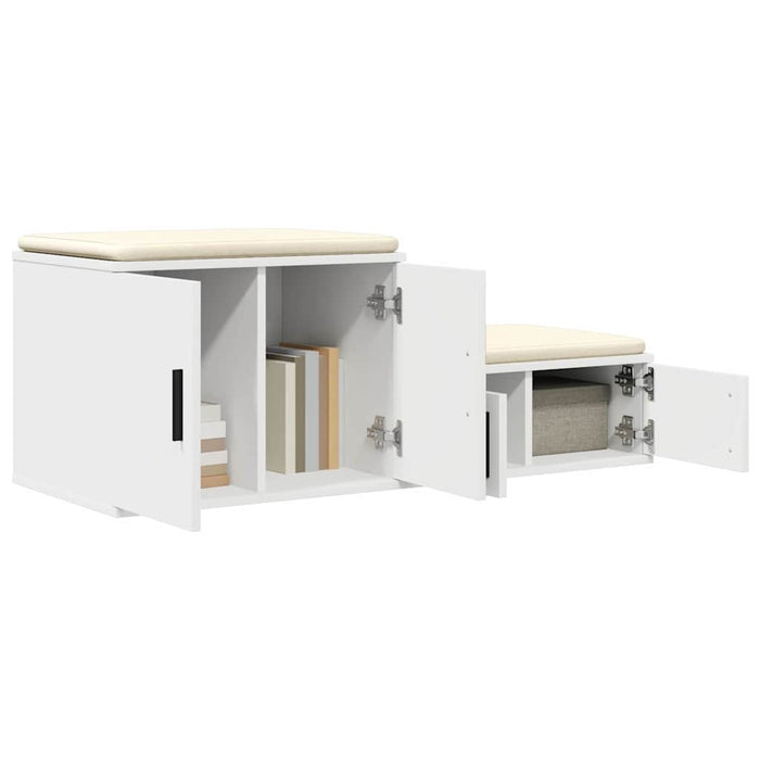 Dulap de depozitare 2 pcs Alb 103 x 41 x 40 cm Lemn compozit - WALTI WALTI