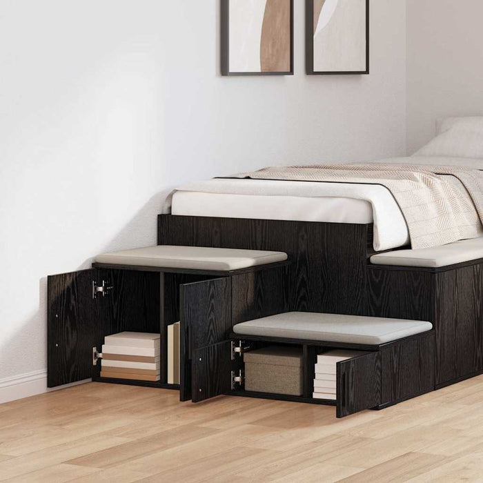 Dulap de depozitare 2 pcs Stejar Negru 103 x 41 x 40 cm - WALTI WALTI