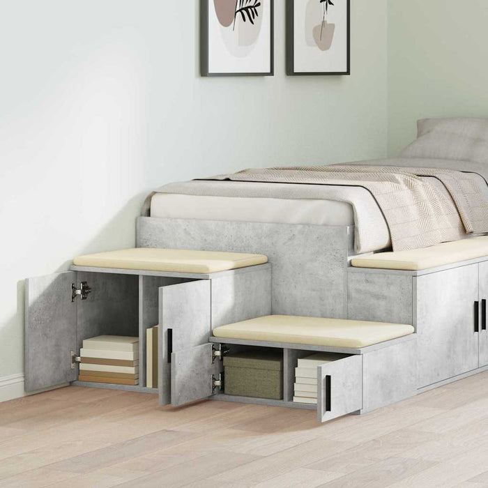 Dulap de depozitare 2 pcs Gri din beton 103 x 41 x 40 cm - WALTI WALTI