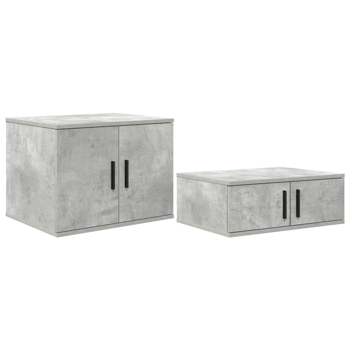 Dulap de depozitare 2 pcs Gri din beton 103 x 41 x 40 cm - WALTI WALTI