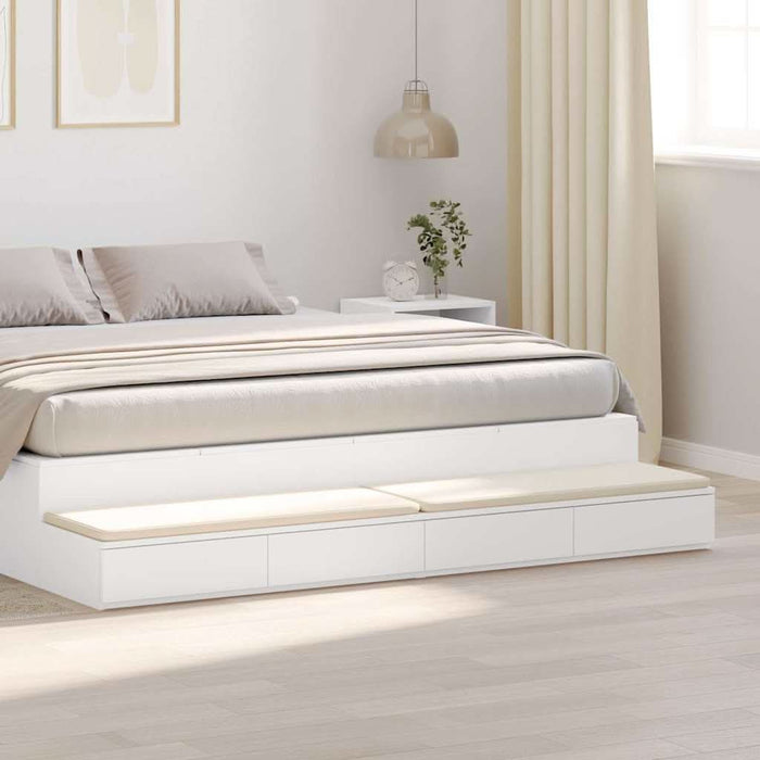 Sertare pentru pat Alb 200 x 36,5 x 16,5 cm Lemn compozit - WALTI WALTI