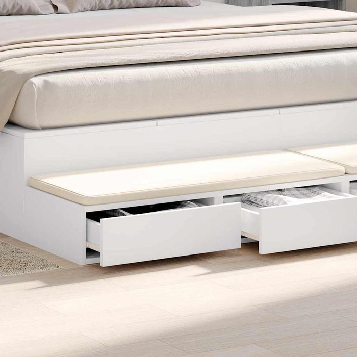 Sertare pentru pat Alb 200 x 36,5 x 16,5 cm Lemn compozit - WALTI WALTI