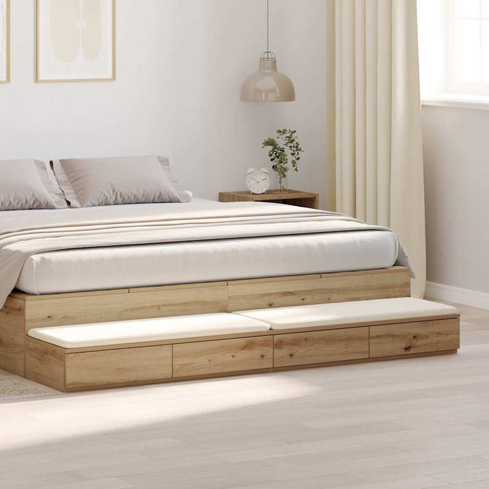 Sertare pentru pat Stejar Artizanal 200 x 36,5 x 16,5 cm - WALTI WALTI