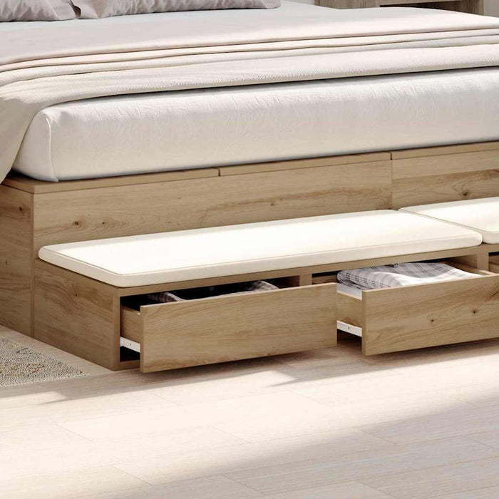 Sertare pentru pat Stejar Artizanal 200 x 36,5 x 16,5 cm - WALTI WALTI