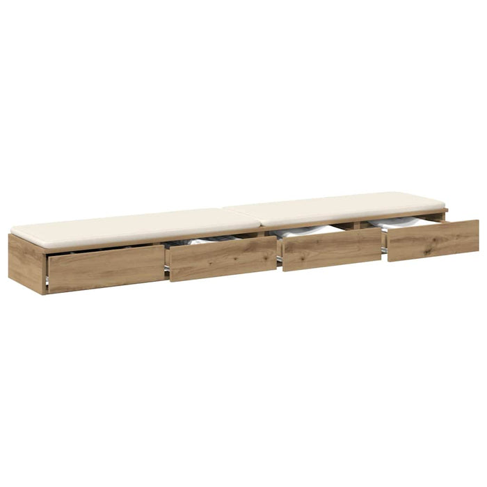 Sertare pentru pat Stejar Artizanal 200 x 36,5 x 16,5 cm - WALTI WALTI