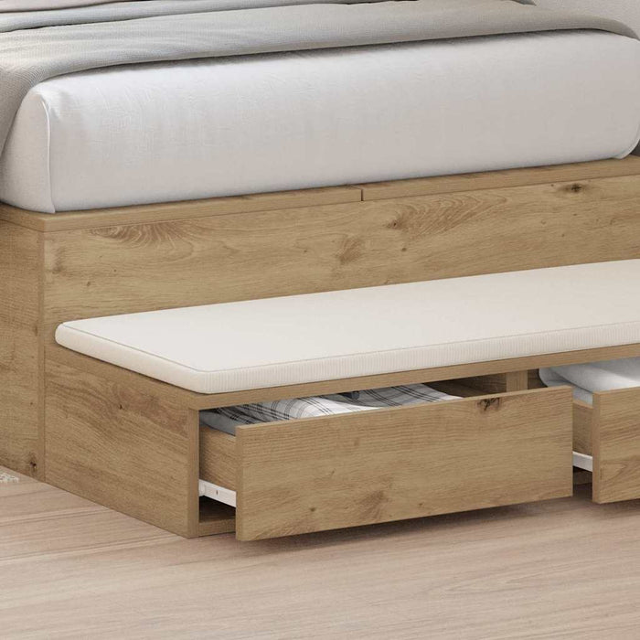 Sertare pentru pat Stejar Artizanal 80 x 36,5 x 16,5 cm WALTI