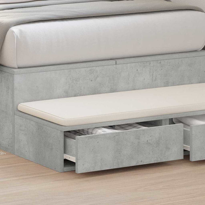 Sertare pentru pat cu sertar Gri din beton 90 x 36,5 x 16,5 cm WALTI
