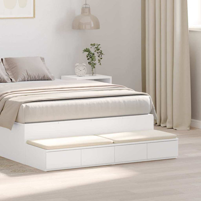 Sertare pentru pat Alb 120 x 36,5 x 16,5 cm Lemn compozit - WALTI WALTI
