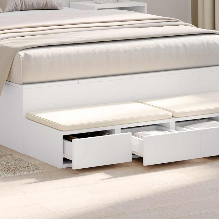 Sertare pentru pat Alb 120 x 36,5 x 16,5 cm Lemn compozit - WALTI WALTI