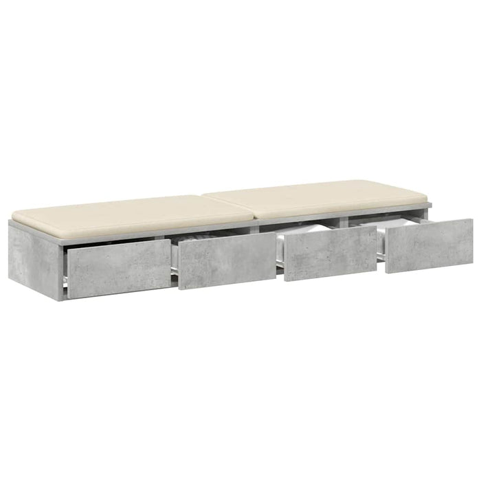 Sertare pentru pat cu sertar Gri din beton 120 x 36,5 x 16,5 cm - WALTI WALTI