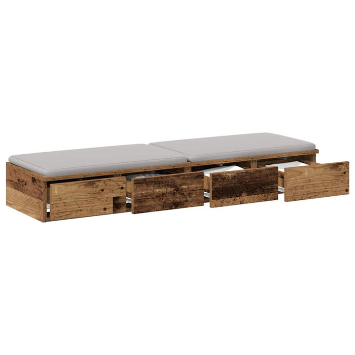 Sertare pentru pat cu sertar Lemn vechi 120 x 36,5 x 16,5 cm - WALTI WALTI