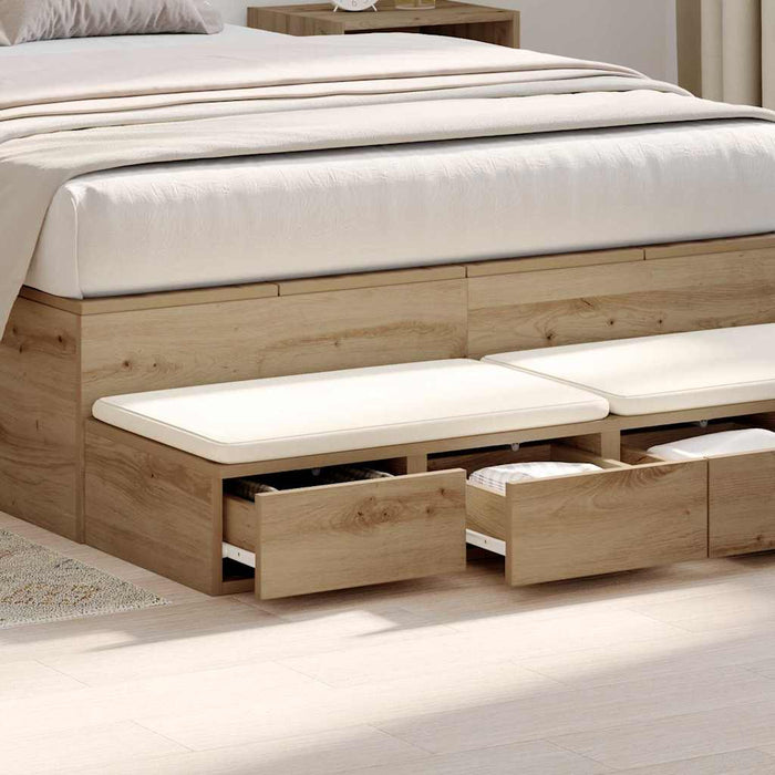 Sertare pentru pat Stejar Artizanal 120 x 36,5 x 16,5 cm - WALTI WALTI