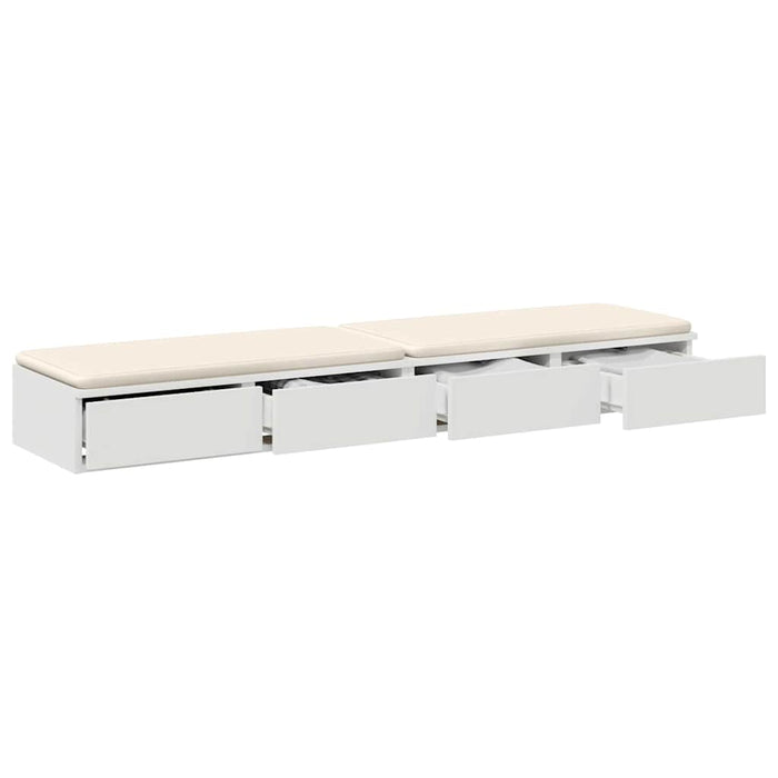 Sertare pentru pat Alb 140 x 36,5 x 16,5 cm Lemn compozit - WALTI WALTI
