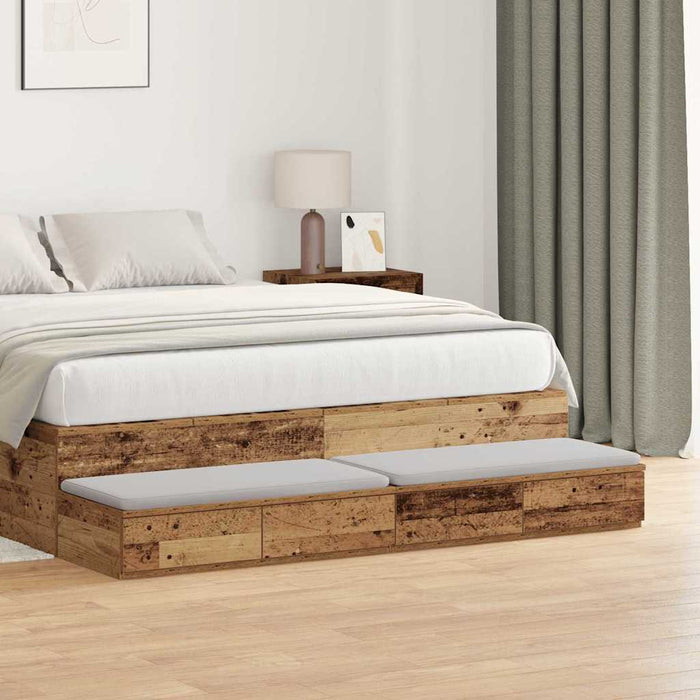 Sertare pentru pat cu sertar Lemn vechi 150 x 36,5 x 16,5 cm WALTI