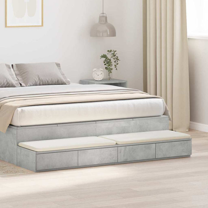 Sertare pentru pat cu sertar Gri din beton 160 x 36,5 x 16,5 cm - WALTI WALTI