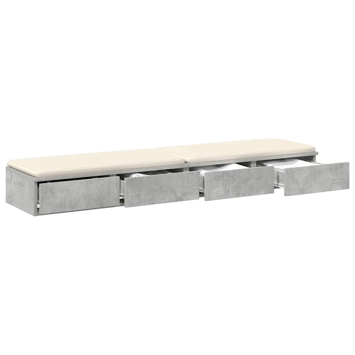 Sertare pentru pat cu sertar Gri din beton 160 x 36,5 x 16,5 cm - WALTI WALTI