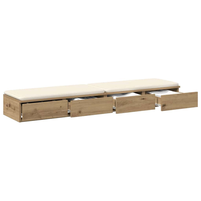 Sertare pentru pat Stejar Artizanal 160 x 36,5 x 16,5 cm WALTI