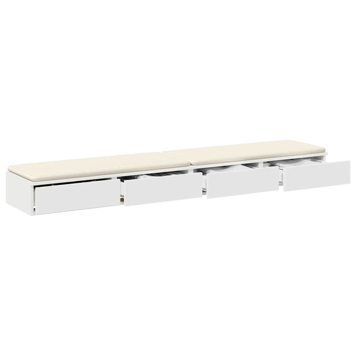Sertare pentru pat Alb 180 x 36,5 x 16,5 cm Lemn compozit - WALTI WALTI