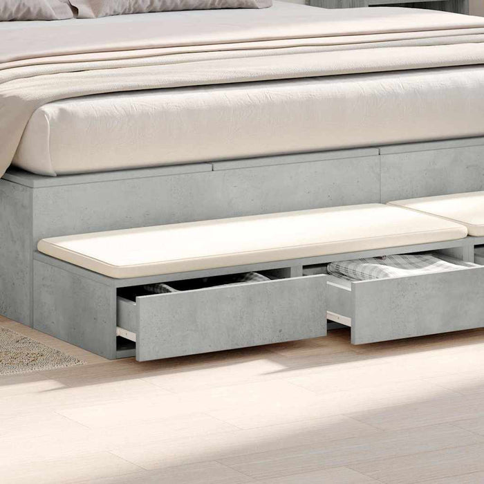 Sertare pentru pat cu sertar Gri din beton 180 x 36,5 x 16,5 cm - WALTI WALTI