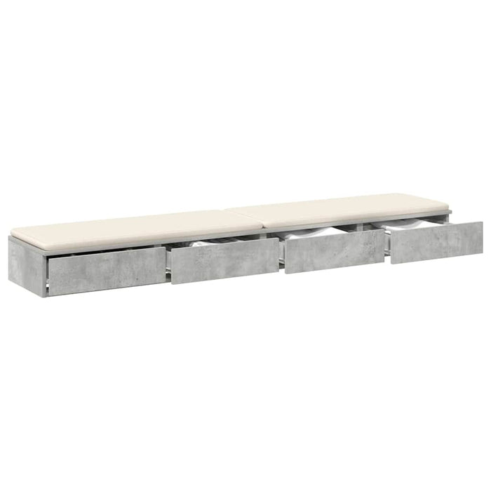 Sertare pentru pat cu sertar Gri din beton 180 x 36,5 x 16,5 cm - WALTI WALTI