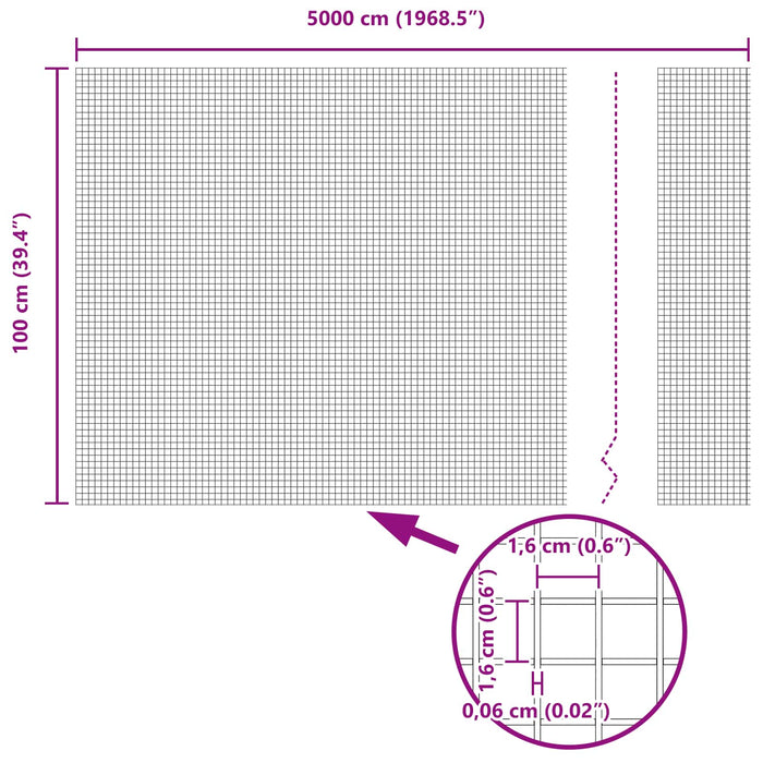 Gard din sârmă sudată Argintiu 1 x 50 m - WALTI WALTI