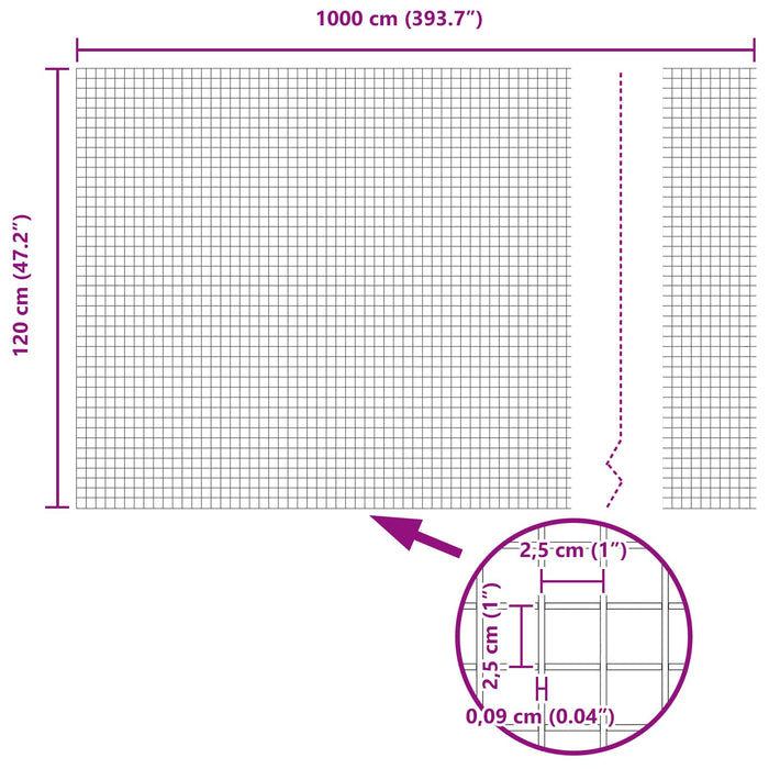 Gard din sârmă sudată Verde 1.2 x 10 m - WALTI WALTI