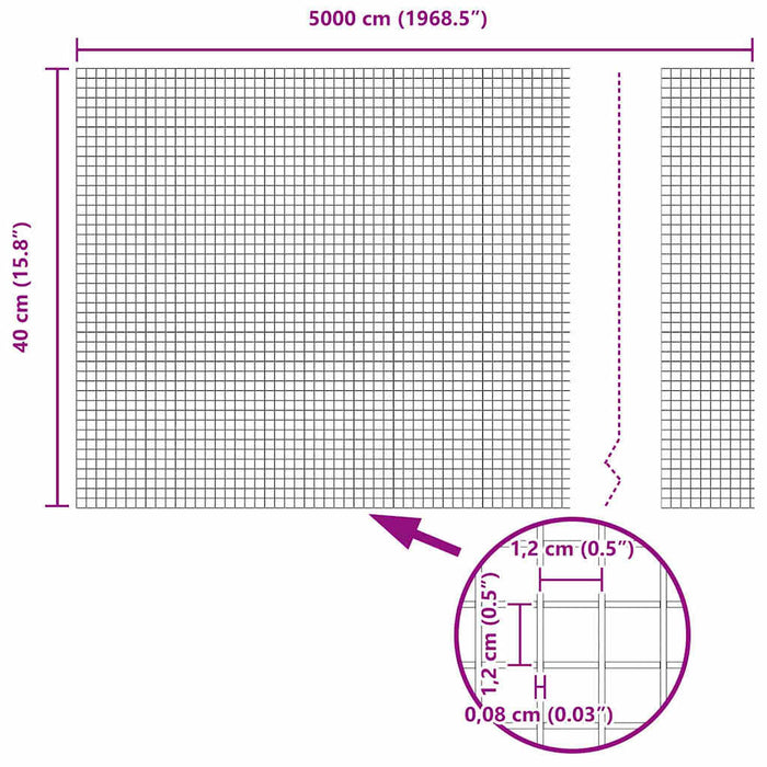 Gard din sârmă sudată Verde 0.4 x 50 m - WALTI WALTI