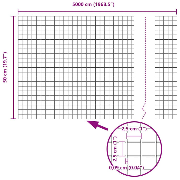 Gard din sârmă sudată Verde 0.5 x 50 m - WALTI WALTI