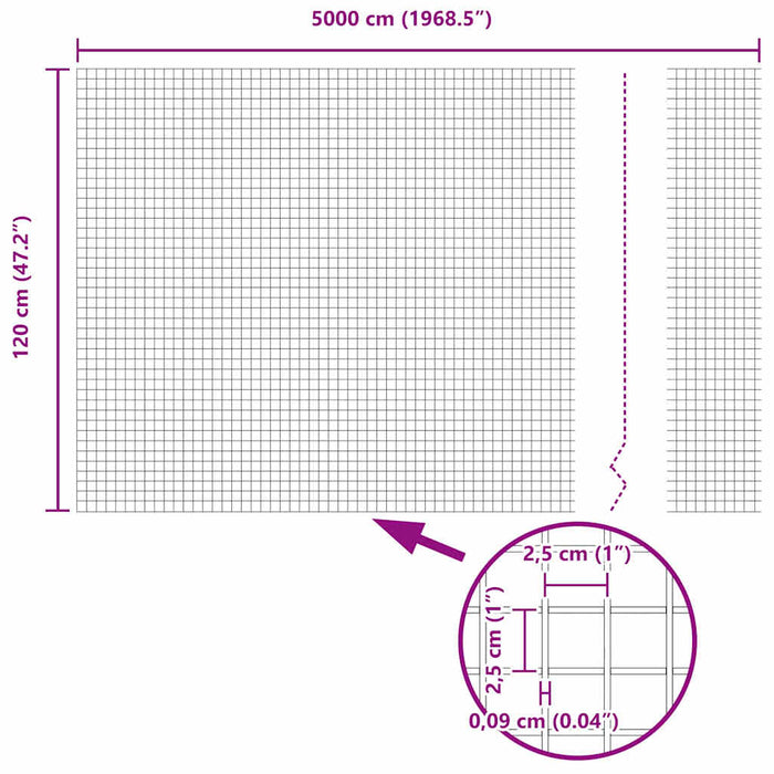 Gard din sârmă sudată Verde 1.2 x 50 m - WALTI WALTI