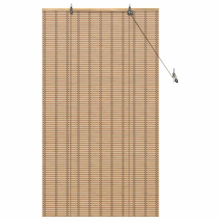 Rulou textil cu perdele Manual Maro deschis 100 x 160 cm Bambus - WALTI WALTI
