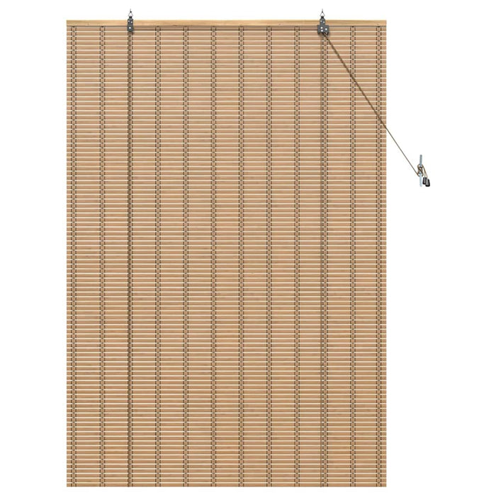 Rulou textil cu perdele Manual Maro deschis 120 x 160 cm Bambus - WALTI WALTI