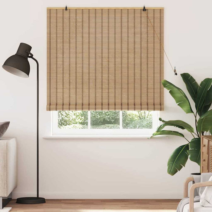 Rulou textil cu perdele Manual Maro deschis 140 x 220 cm Bambus - WALTI WALTI