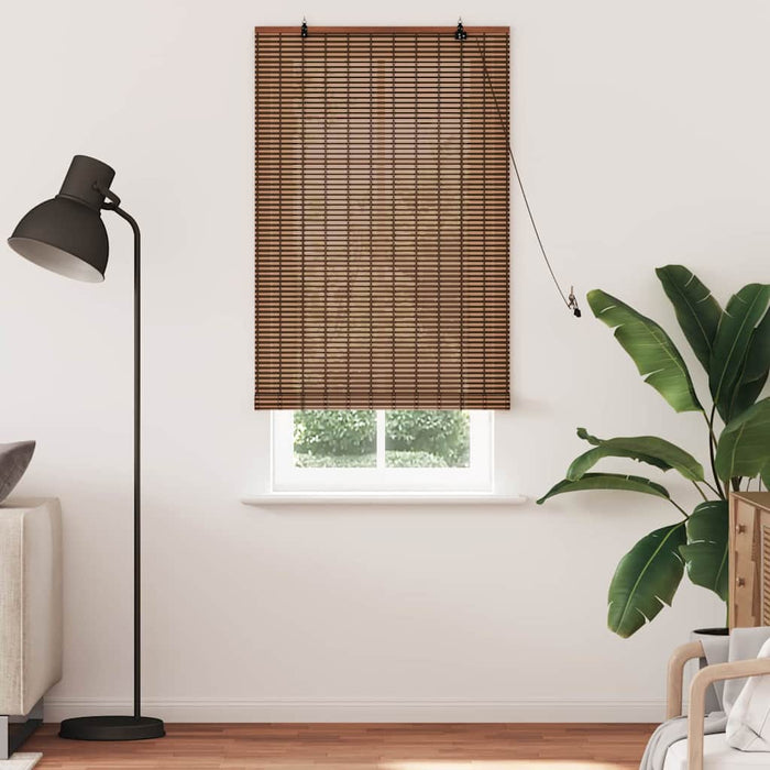 Rulou textil cu perdele Manual Maro 80 x 220 cm Bambus - WALTI WALTI