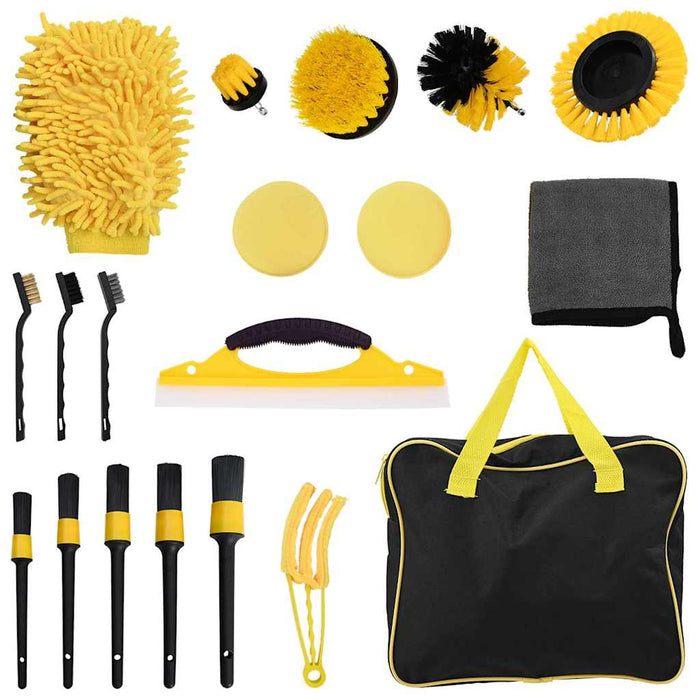 Set de perii pentru curățarea mașinii 19 pcs 19 pcs Multi Color - WALTI WALTI