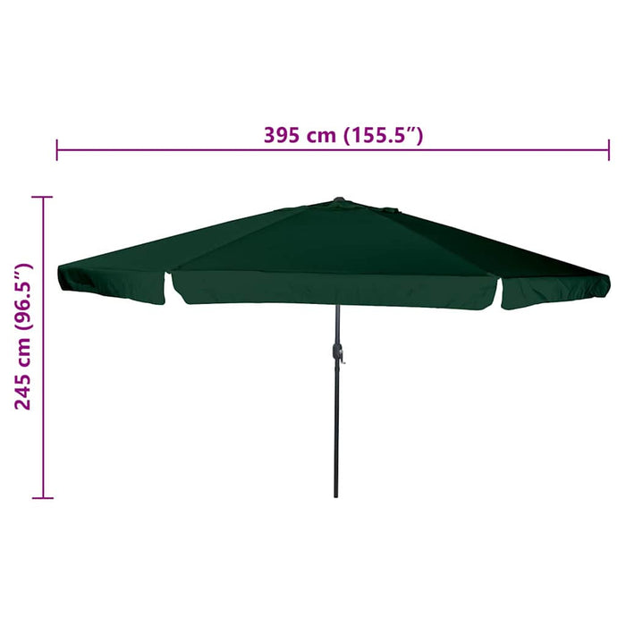 Parasol de Grădină ø395x245 cm, Verde - WALTI WALTI