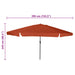 Parasol Grădină 39.5 x 24.5 inci Terracotta - WALTI WALTI