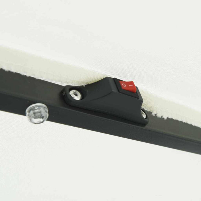 Umbrela de grădină cu lumini LED 395x245 cm, alb nisipos - WALTI WALTI