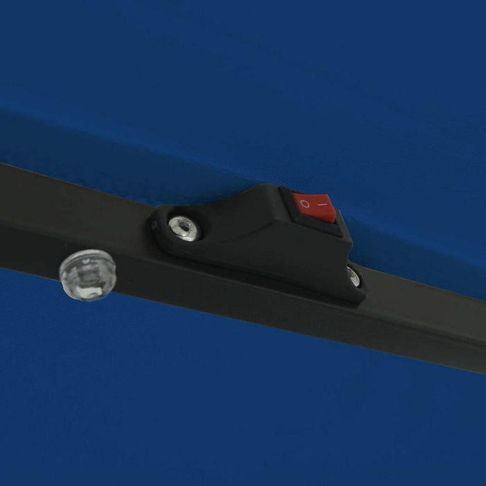 Umbrela de grădină cu LED-uri Ø395 x 245 cm, albastru azur - WALTI WALTI