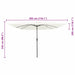 Umbra de grădină pătrată cu LED-uri, 295 x 245 cm, bej alb - WALTI WALTI