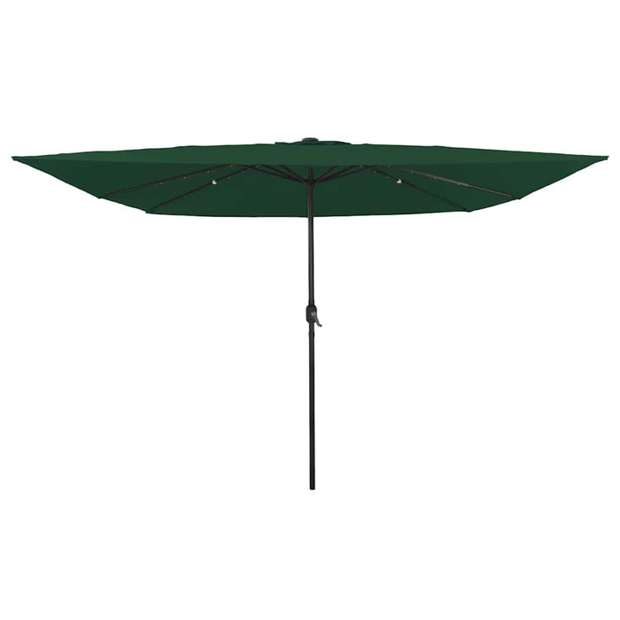 Umbrelă pătrată pentru grădină cu lumini LED 295x245 cm, Verde - WALTI WALTI
