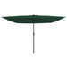 Umbrelă pătrată pentru grădină cu lumini LED 295x245 cm, Verde - WALTI WALTI