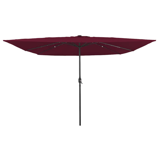 Umbrelă de Grădină Pătrată cu LED-uri 295x245 cm Roșu Bordeaux - WALTI WALTI