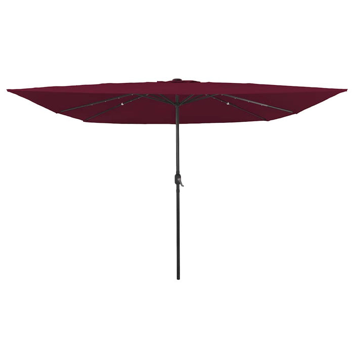 Umbrelă de Grădină Pătrată cu LED-uri 295x245 cm Roșu Bordeaux - WALTI WALTI