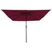 Umbrelă de Grădină Pătrată cu LED-uri 295x245 cm Roșu Bordeaux - WALTI WALTI