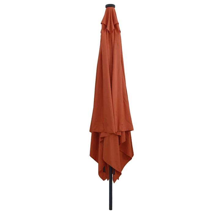 Umbra de grădină pătrată cu lumini LED, 295 x 245 cm, terracotta - WALTI WALTI
